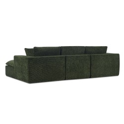 Canapé modulaire compressé KENA 4 places tissu bouclette zebré vert