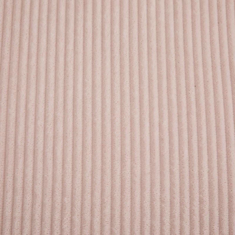 Fauteuil convertible compressé NYX en mousse 1 place velours côtelé rose