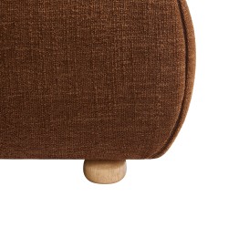 Bett mit Stauraum JELLY 140x190 aus braunem Bouclé-Stoff, inklusive Lattenrost