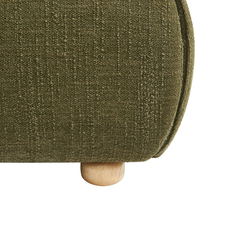JELLY-Bett mit Stauraum 140x190 aus grünem Bouclé-Stoff, inklusive Lattenrost