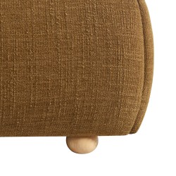 JELLY-Bett mit Stauraum 160x200, Bouclé-Stoff in Ocker, inklusive Lattenrost