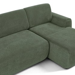 WESTA 4-Sitzer-Ecksofa (komprimiert) mit grünem Chenille-Bezug