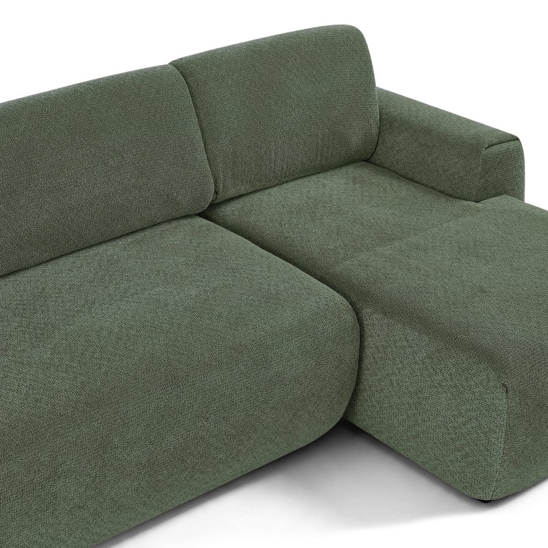 WESTA 4-Sitzer-Ecksofa (komprimiert) mit grünem Chenille-Bezug