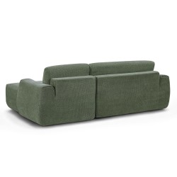 WESTA 4-Sitzer-Ecksofa (komprimiert) mit grünem Chenille-Bezug
