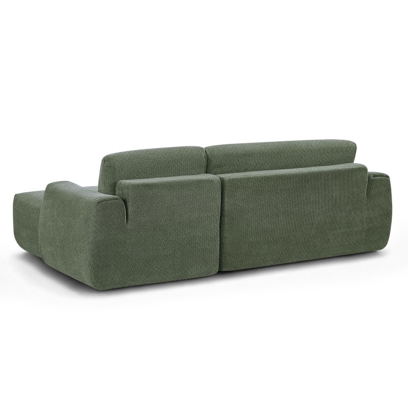 WESTA 4-Sitzer-Ecksofa (komprimiert) mit grünem Chenille-Bezug
