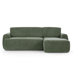 WESTA 4-Sitzer-Ecksofa (komprimiert) mit grünem Chenille-Bezug