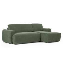 WESTA 4-Sitzer-Ecksofa (komprimiert) mit grünem Chenille-Bezug