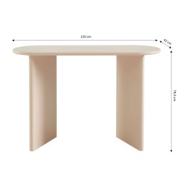 Console KARIA effet laqué beige