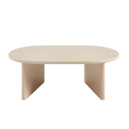 Ovaler Couchtisch KARIA in Beige-Lackoptik