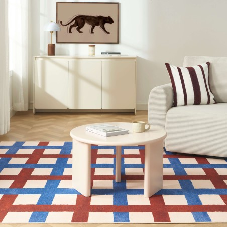 Runder Couchtisch KARIA in Beige-Lackoptik