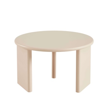 Runder Couchtisch KARIA in Beige-Lackoptik