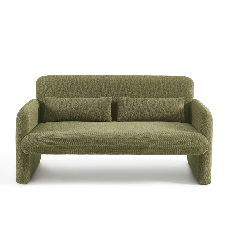 OMA 2-Sitzer-Sofa (feststehend) aus grünem Stoff