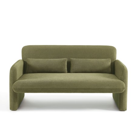 OMA 2-Sitzer-Sofa (feststehend) aus grünem Stoff