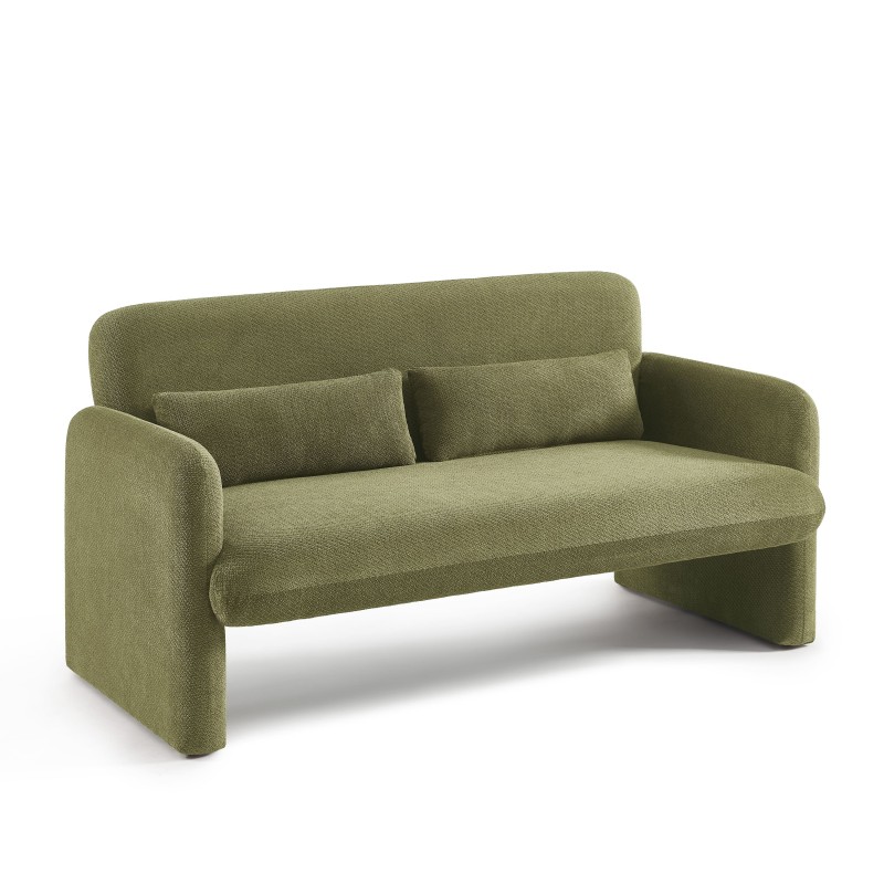OMA 2-Sitzer-Sofa (feststehend) aus grünem Stoff