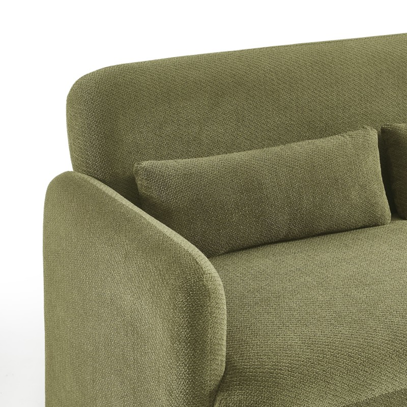 OMA 2-Sitzer-Sofa (feststehend) aus grünem Stoff