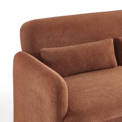OMA 2-Sitzer-Sofa (feststehend) aus ziegelrotem Stoff