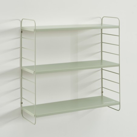 Etagère murale 3 niveaux PANTONE métal vert amande 60,5x20cm