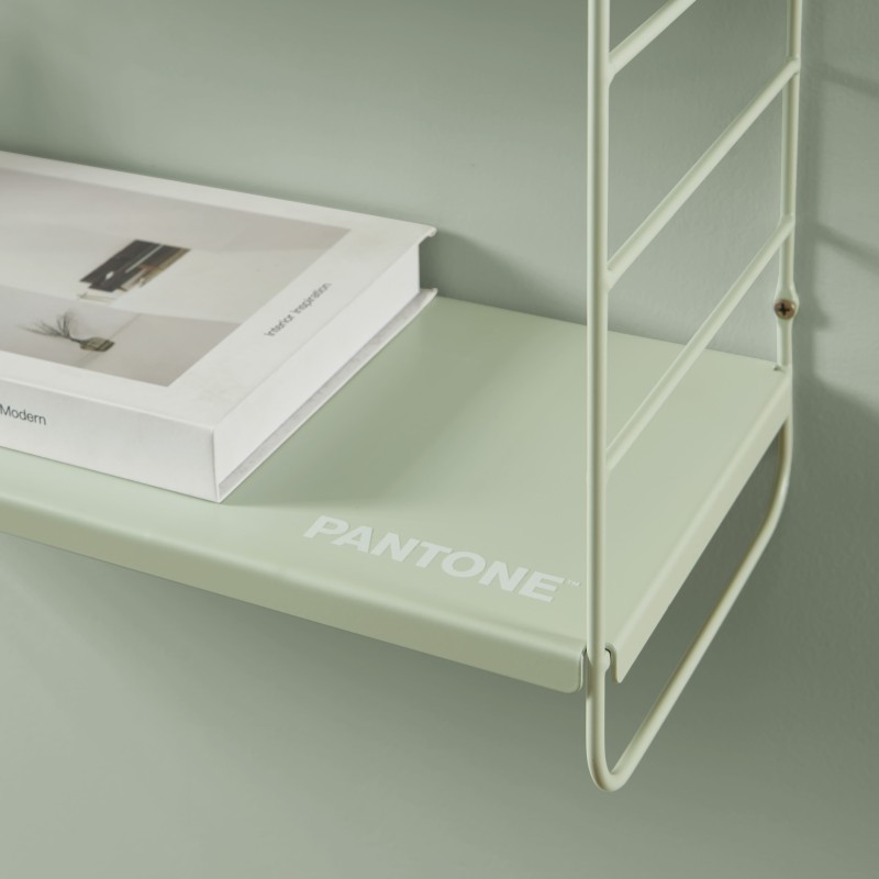 Etagère murale 3 niveaux PANTONE métal vert amande 60,5x20cm