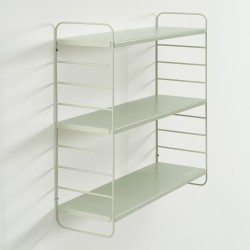 Etagère murale 3 niveaux PANTONE métal vert amande 60,5x20cm
