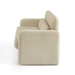Canapé droit fixe OMA 2 places tissu beige