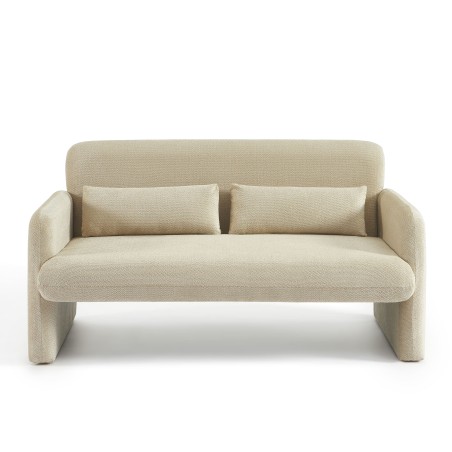 OMA 2-Sitzer-Sofa (feststehend) aus beigem Stoff
