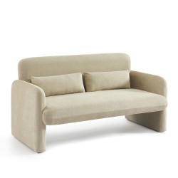 Canapé droit fixe OMA 2 places tissu beige