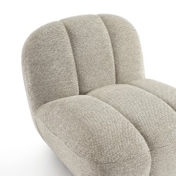 Drehsessel GEMI, 1-Sitzer, beiger Chenille-Stoff