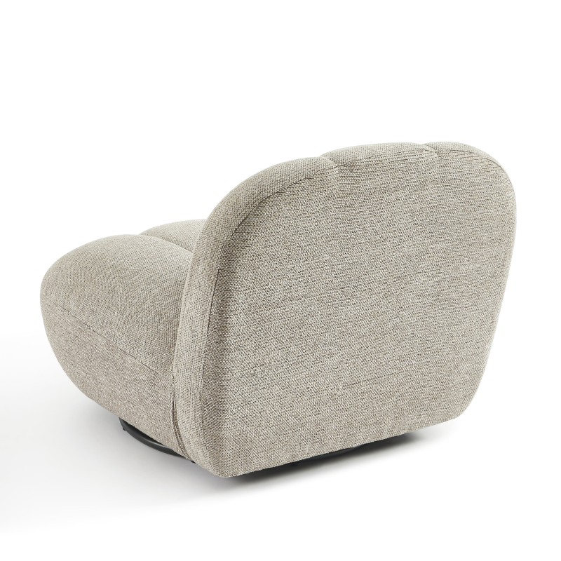 Drehsessel GEMI, 1-Sitzer, beiger Chenille-Stoff
