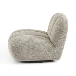 Drehsessel GEMI, 1-Sitzer, beiger Chenille-Stoff