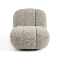 Drehsessel GEMI, 1-Sitzer, beiger Chenille-Stoff