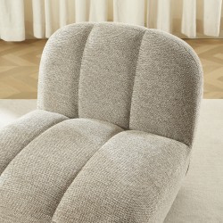 Drehsessel GEMI, 1-Sitzer, beiger Chenille-Stoff