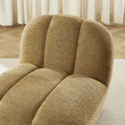 Drehsessel GEMI, 1-Sitzer, gelber Chenille-Stoff
