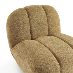 Drehsessel GEMI, 1-Sitzer, gelber Chenille-Stoff