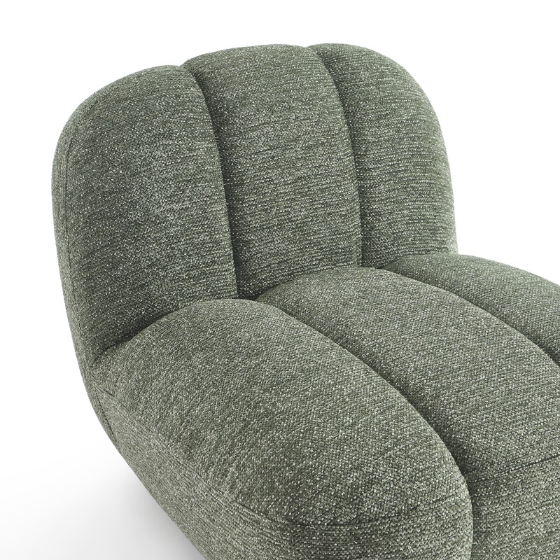 Drehsessel GEMI, 1-Sitzer, Chenille-Stoff, grün