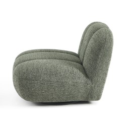 Drehsessel GEMI, 1-Sitzer, Chenille-Stoff, grün