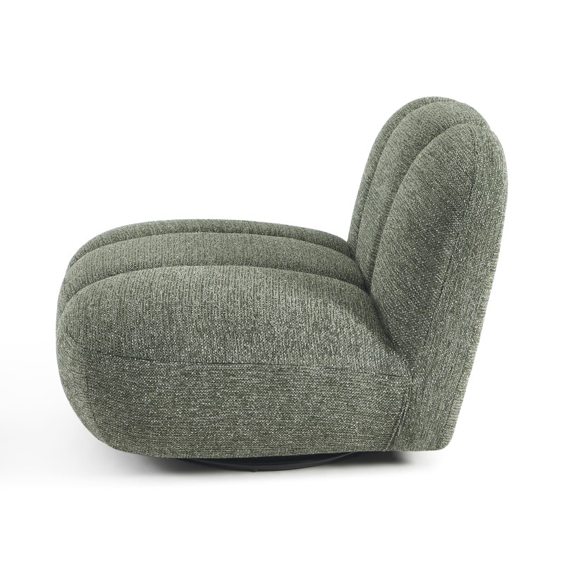 Drehsessel GEMI, 1-Sitzer, Chenille-Stoff, grün