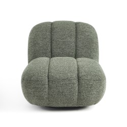 Drehsessel GEMI, 1-Sitzer, Chenille-Stoff, grün