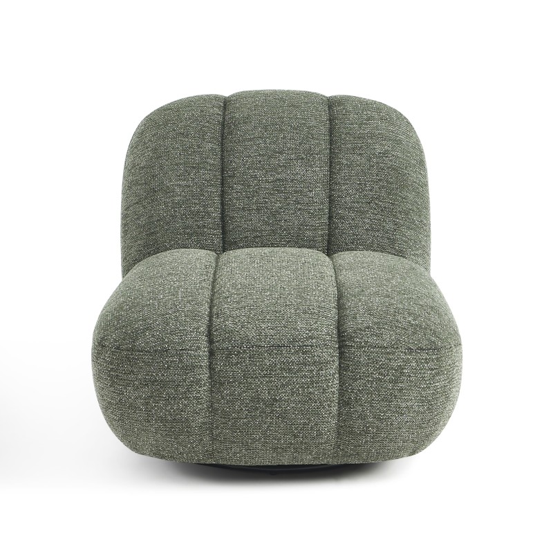 Drehsessel GEMI, 1-Sitzer, Chenille-Stoff, grün