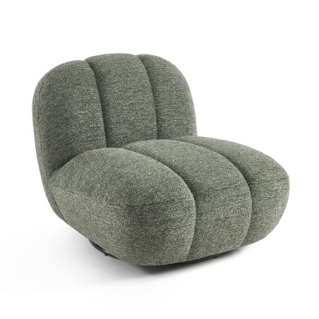 Drehsessel GEMI, 1-Sitzer, Chenille-Stoff, grün