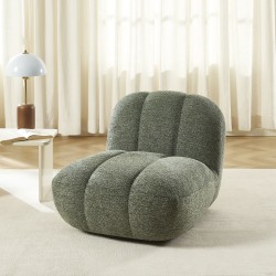 Drehsessel GEMI, 1-Sitzer, Chenille-Stoff, grün