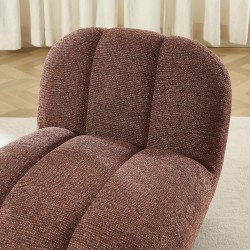 Fauteuil rotatif GEMI 1 place tissu chenille bordeaux