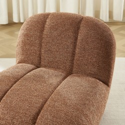 Drehsessel GEMI 1-Sitzer aus Chenille-Stoff in Terrakotta