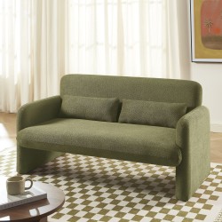 OMA 2-Sitzer-Sofa (feststehend) aus grünem Stoff