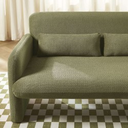 OMA 2-Sitzer-Sofa (feststehend) aus grünem Stoff