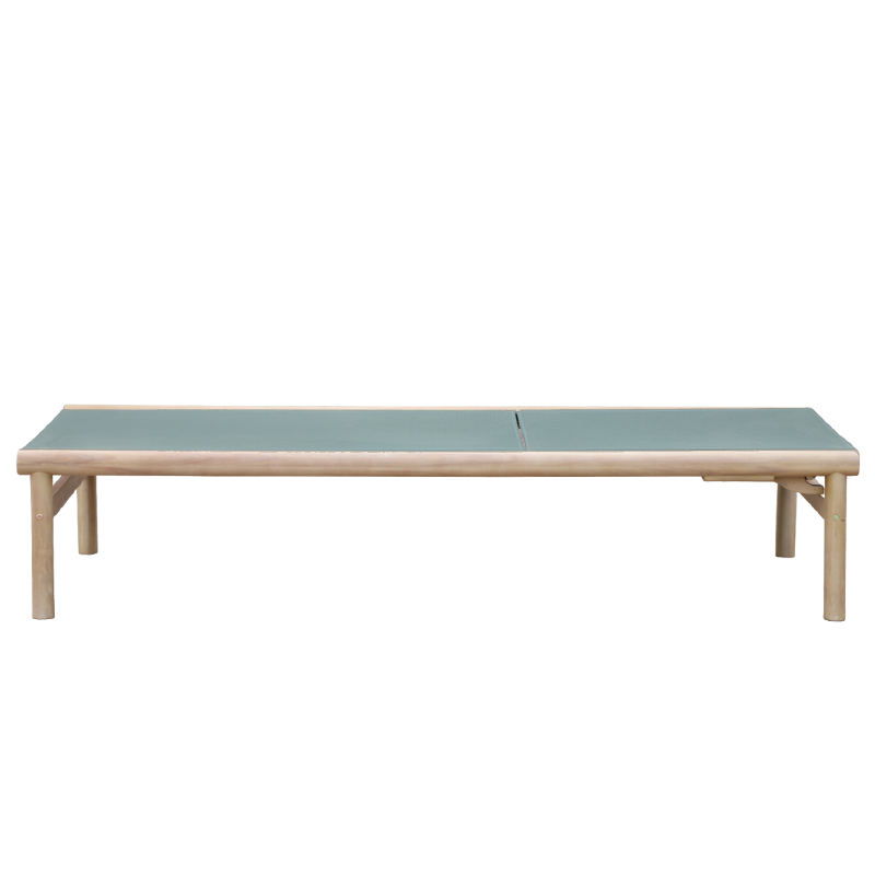 Bain de soleil SAMOA en bois d'acacia et textilene vert