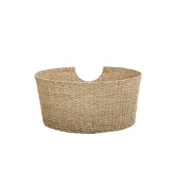 Panier rond  ATHENA pour chien et chat en jonc de mer coussin écru