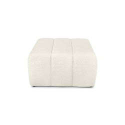Pouf BELEM tissu bouclette écru