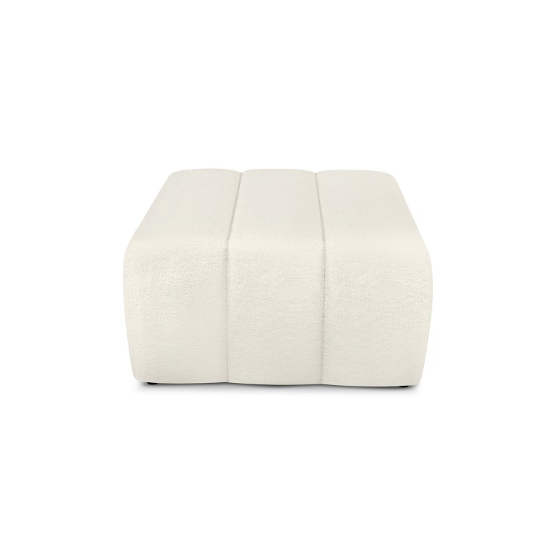 Pouf BELEM tissu bouclette écru