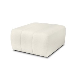Pouf BELEM tissu bouclette écru