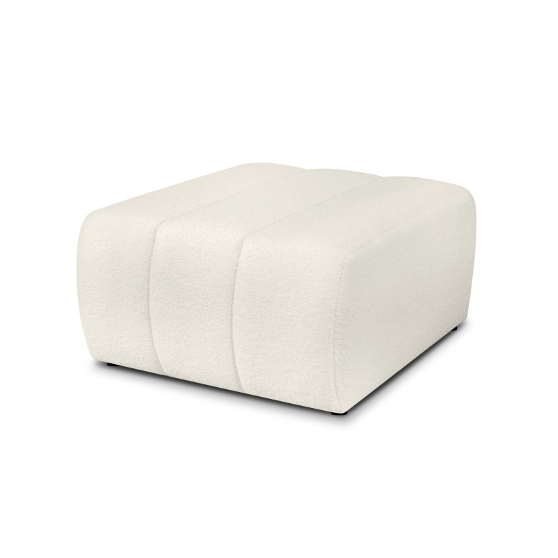 Pouf BELEM tissu bouclette écru